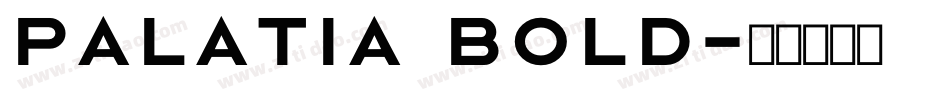 Palatia Bold字体转换